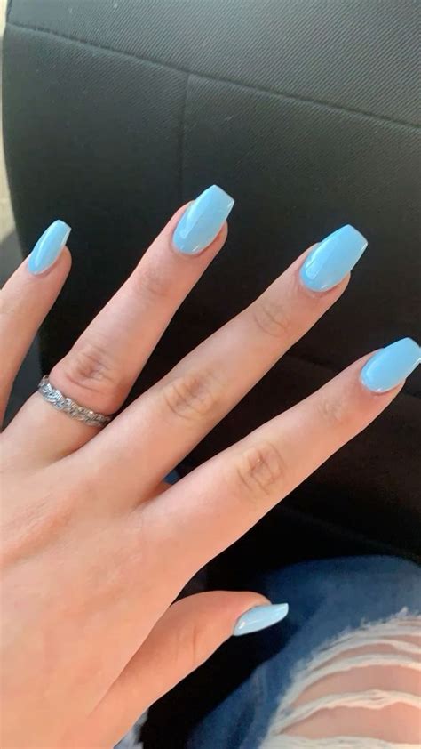 Blue nails | Gel nails, Acrylic nails almond shape, Blue nails