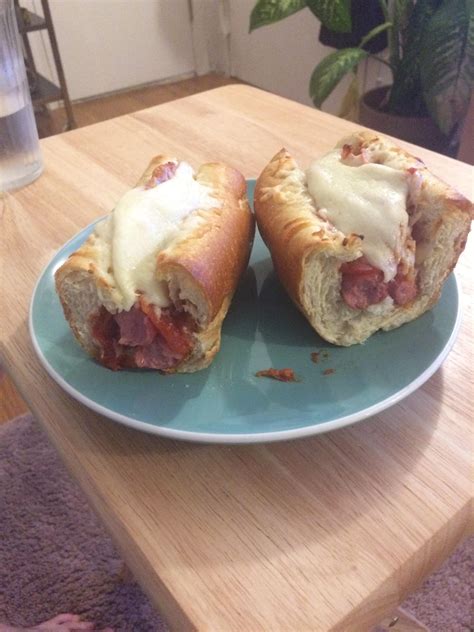 Double-barrel pepperoni pizza dogs : r/shittyfoodporn
