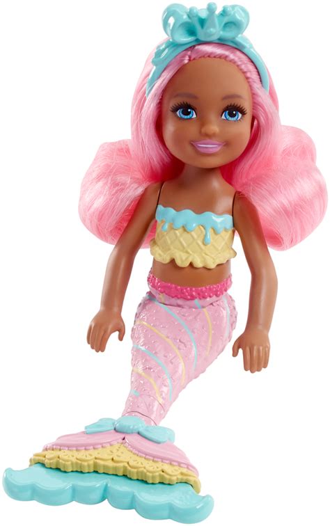 Кукла Barbie Челси русалка в короне с розовыми волосами FKN04 — купить ...