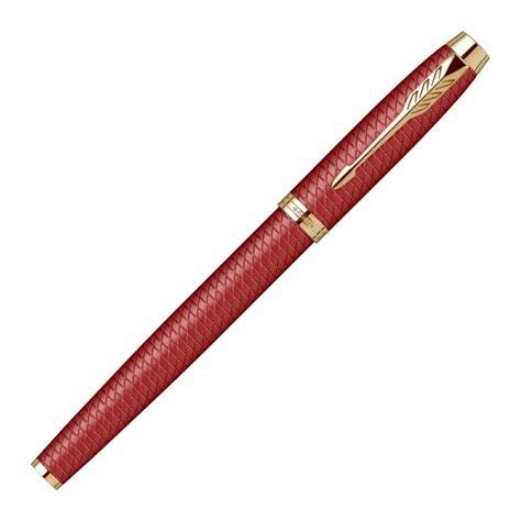Parker IM Premium Red GT Fountain pen w Notebook