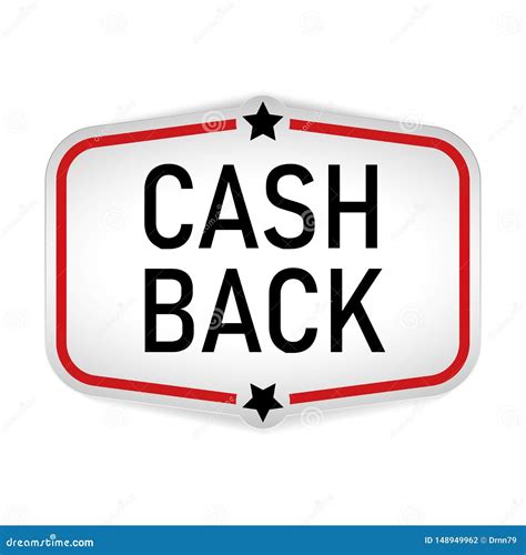Red Vector Web Banner Tag Cash Back on White Background Stock Vector