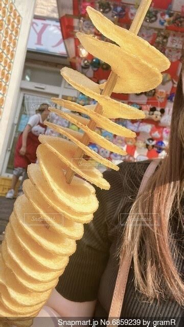 夏祭りの屋台のトルネードポテトの写真・画像素材-Snapmart（スナップマート）