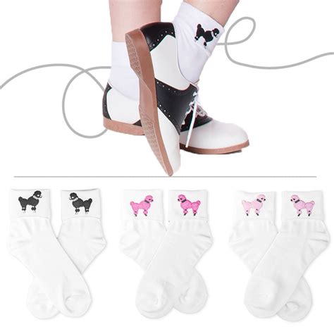 Hip Hop 50s Shop Adult Bobby Socks Vintage Poodle Skirt Dance Costume