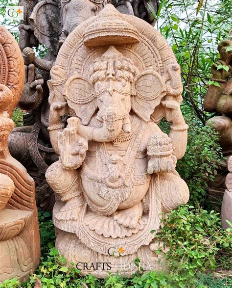 ganpati bappa murti khondalite stone  feet crafts odisha