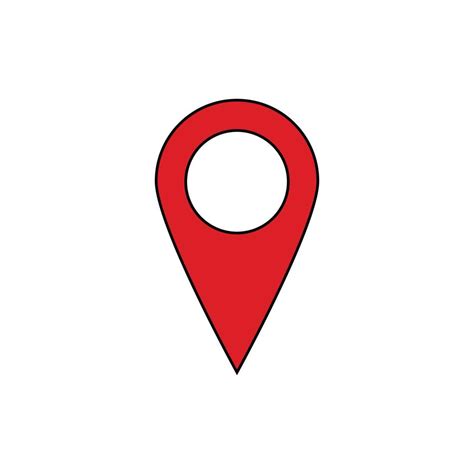 icono de ubicacion vectorial marcador de lugar de pin de mapa moderno