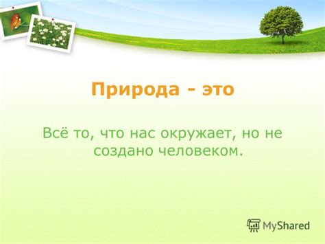Презентация на тему: "Что такое природа. Природа - это Всё то, что нас ...