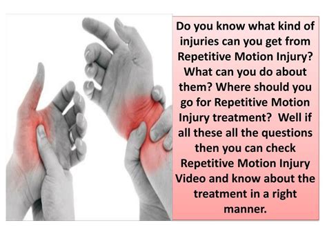 PPT - Repetitive Motion Injury Video PowerPoint Presentation, free ...