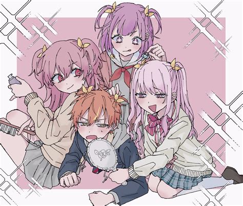 akiyama mizuki, ootori emu, shinonome akito, and momoi airi (project