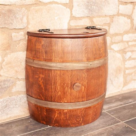 Half Barrel Storage Bin | The Oak Barrel Company