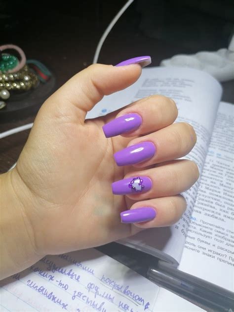 Дизай ногтей | Valentines nails, Purple valentine, Purple nails