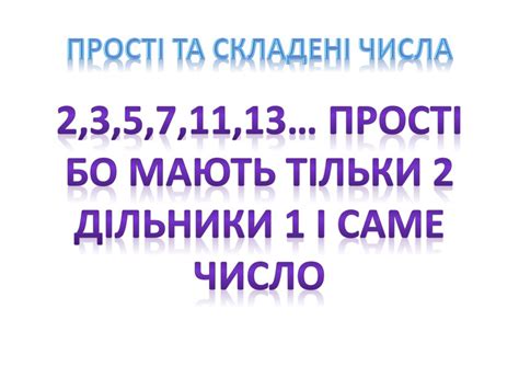 Презентація. Прості та складені числа