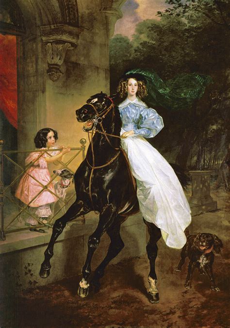 Картина Всадница Брюллов Карл Павлович. 1832 г. Описание картины