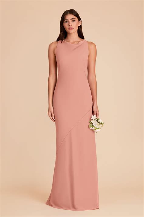 Destiny Dusty Rose Chiffon Dress | Birdy Grey