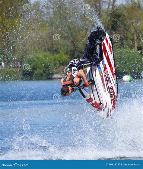World Champion Lee Stone Competing in Freestyle Jet Ski Competition at