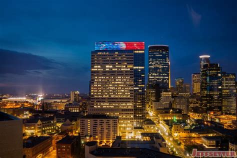 Minneapolis Skyline at Night from the Hyatt Regency