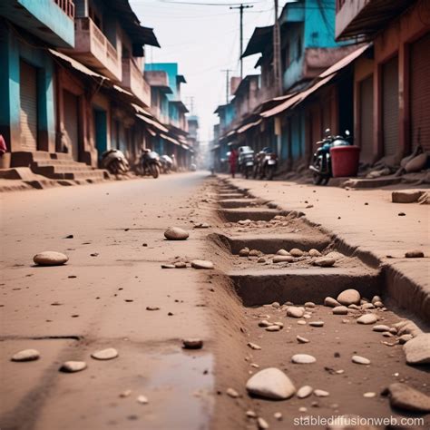 Dirty Indian Street Scene | Stable Diffusion Online