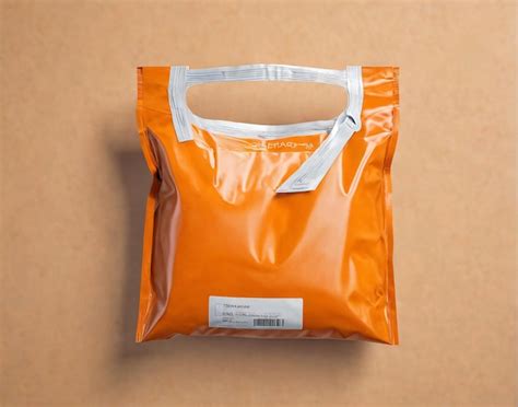 Premium Photo | A bag of orange colored plastic material
