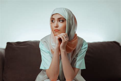 A Woman Wearing a Hijab Crying · Free Stock Photo