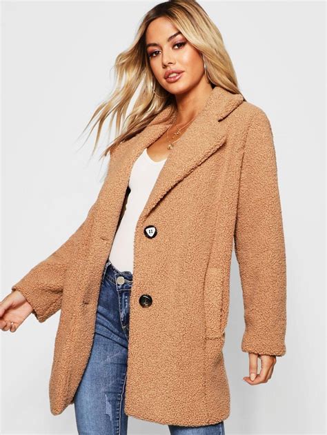 Пальто осіннє жіноче Boohoo PZZ76211-111 M Світло-коричневе ...