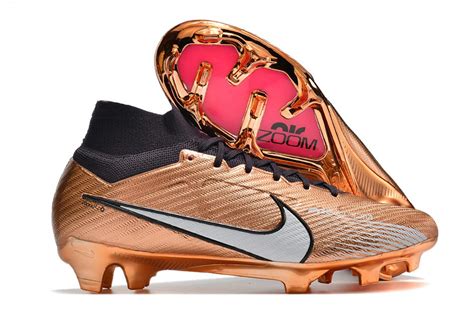Бутсы Nike Air Zoom Mercurial Superfly IX Elite FG золотые