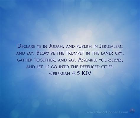 Jeremiah 4:5 King James Version | Kjv, Scripture images, King james version