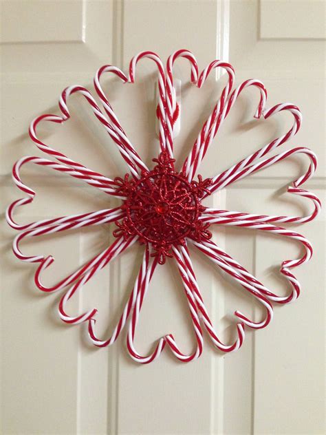 Dollar Tree candy cane wreath | Diy christmas candy, Christmas crafts ...
