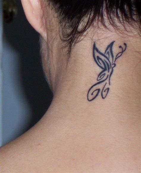 Butterfly Neck Tattoos For Women - Butterfly Mania