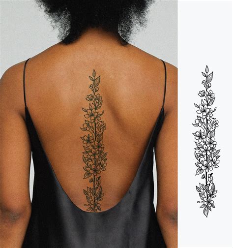 semi permanent tattoo large floral  tattoo lasts    weeks temporary tattoo gift idea