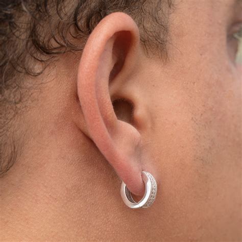 earring for men silver 2