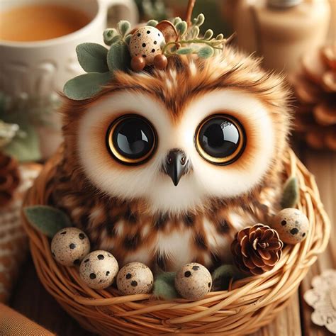 Premium Photo | Cute Owl with Big Eyes photography