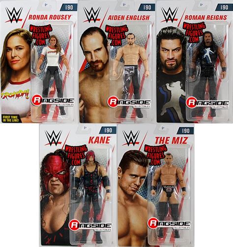 WWE Series 90 Toy Wrestling Action Figures by Mattel! This set includes ...