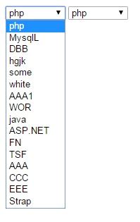 php code    select option   mysql   php