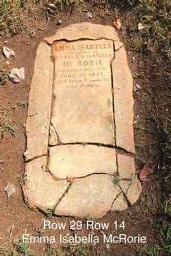 Emma Isabella McRorie (1841-1842) - Mémorial Find a Grave