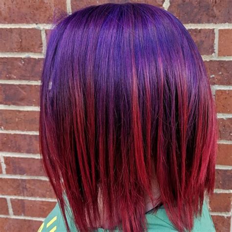 gorgeous red  purple hair color ideas  women hair motive