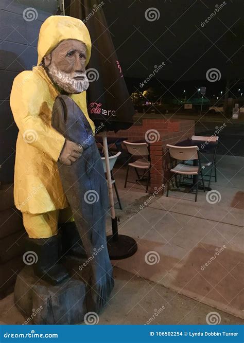 Catch of the Day, Fishermen Statue, Half Moon Bay, California Editorial