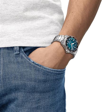 Tissot Seastar 1000 Powermatic 80 40mm Mens Watch Turquoise ...