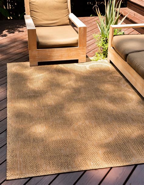 Brown 5' x 8' Renley Botanical Indoor / Outdoor Rug | Rugs.com