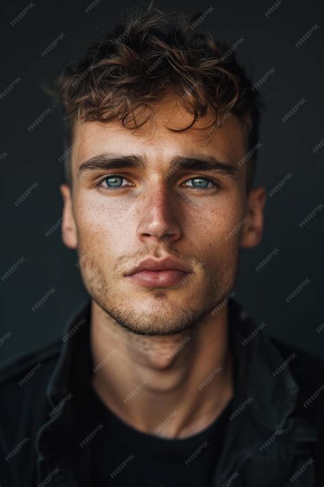 Digital image of dominant man portrait high quality high resolution