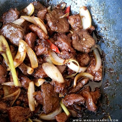 resepi hati lembu  daging masak kicap simple  sedap