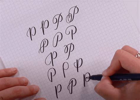 15 Ways To Write Letter P in Brush Calligraphy - The Happy Ever Crafter ...
