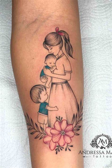 Mae E Filho Tatuagem