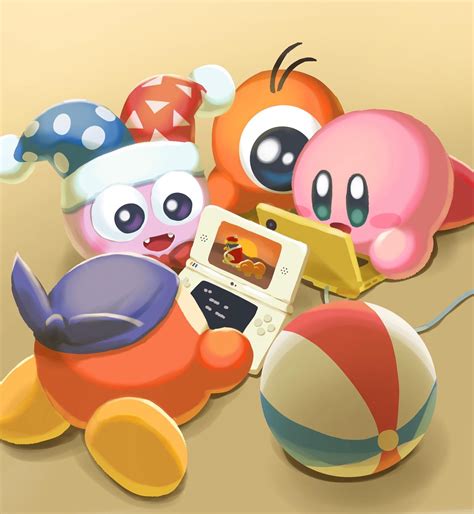 kirby, king dedede, waddle dee, bandana waddle dee, marx, and 1 more