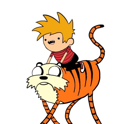 I drew Calvin & Hobbes in Adventure Time form. : r/pics