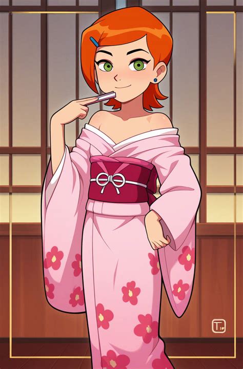 Gwen Tennyson from Ben 10 Fanart Kimono 1 by fatonyx on DeviantArt