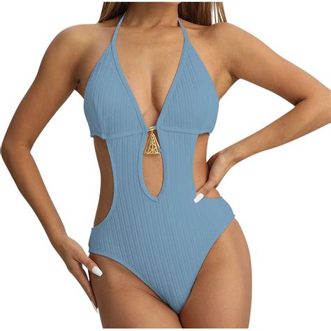 Bigersell Cut Out Bathing Suit for Women High Cut One-Piece Swimsuits