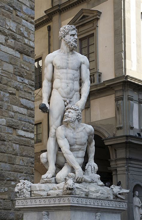 Life Size outdoor Hercules and Cacus marble statue | AongKing Sculpture
