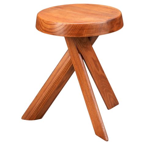 Set of 2 S13A Stools old version by Pierre Chapo in Elm, France, 1970's