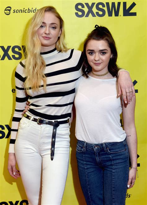 Maisie Williams and Sophie Turner would be a perfect drunk threesome, I
