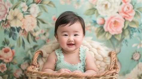 Premium Photo | Baby laughing HD 8K wallpaper Stock Photographic Image