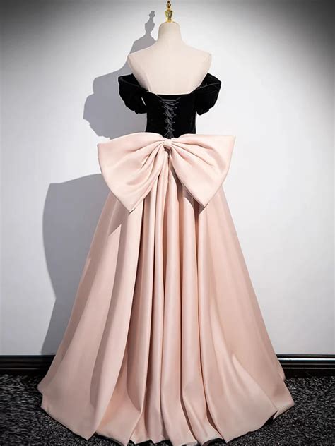 Prom Dress,a-line Off Shoulder Satin Champagne Long Prom Dress ...